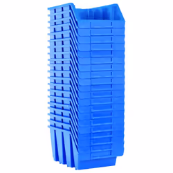 vidaXL Stacking Storage Bins Storage Basket Storage Box 20 pcs Blue Plastic