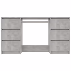 vidaXL Writing Desk Concrete Grey Engineered Wood Computer Study Laptop Table