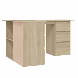vidaXL Corner Desk Sonoma Oak Engineered Wood Study Table Laptop Workstation - Additional view 4
