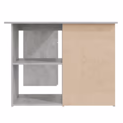 vidaXL Corner Desk Concrete Grey Engineered Wood Study Laptop Workstation - Additional view 5