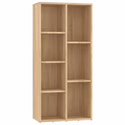 vidaXL Book Cabinet Sonoma Oak Engineered Wood Highboard Bookcase Display Rack - Additional view 2