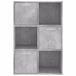 vidaXL Storage Cabinet Concrete Grey Engineered Wood Bedroom Office Shelf - Additional view 6