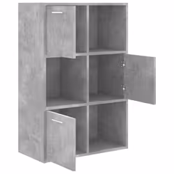 vidaXL Storage Cabinet Concrete Grey Engineered Wood Bedroom Office Shelf - Additional view 7