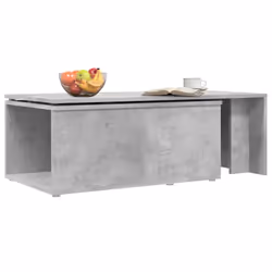 vidaXL Coffee Table Concrete Grey Engineered Wood Wooden End Desk Lounge Table - Additional view 4
