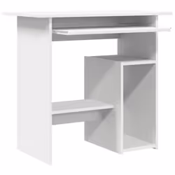 vidaXL Desk White Engineered Wood Bedroom Living Room Office Writing Table - Additional view 5