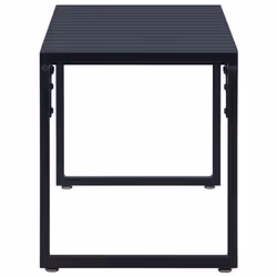 vidaXL Garden Bench 120.5cm PS Board Black Outdoor Seating Bench Lounge Seat