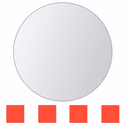 vidaXL 16x Mirror Tiles Round Glass Mirrored Wall Tile Bathroom Indoor Decor