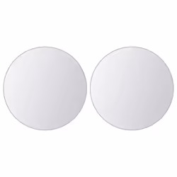 vidaXL 16x Mirror Tiles Round Glass Mirrored Wall Tile Bathroom Indoor Decor
