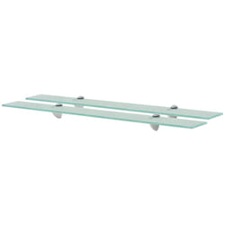 VidaXL 3051499 shelve Tempered glass, Zinc Transparent