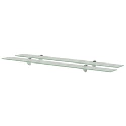 VidaXL 3051517 shelve Tempered glass, Zinc Transparent