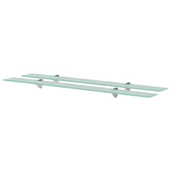 VidaXL 3051525 shelve Tempered glass, Zinc Transparent