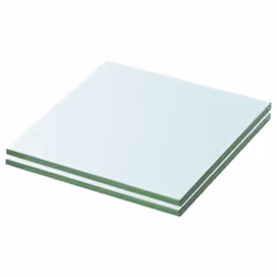 vidaXL 1/2x Shelves Panel Glass Clear Sheet Shelf Panel Ledge Multi Sizes - 20 x 15 cm/ 2 pcs