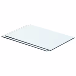 vidaXL 1/2x Shelves Panel Glass Clear Sheet Shelf Panel Ledge Multi Sizes - 40 x 20 cm/ 2 pcs