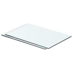vidaXL 1/2x Shelves Panel Glass Clear Sheet Shelf Panel Ledge Multi Sizes - 40 x 20 cm/ 2 pcs