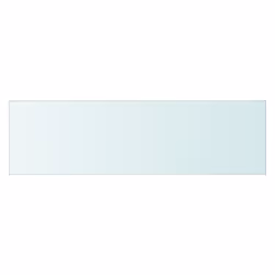vidaXL 2x Shelves Panel Glass Clear 70x20cm Sheet Plate Display Room Ledges