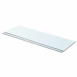 vidaXL 1/2x Shelves Panel Glass Clear Sheet Shelf Panel Ledge Multi Sizes - 80 x 25 cm/ 2 pcs