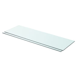 vidaXL 1/2x Shelves Panel Glass Clear Sheet Shelf Panel Ledge Multi Sizes - 80 x 25 cm/ 2 pcs