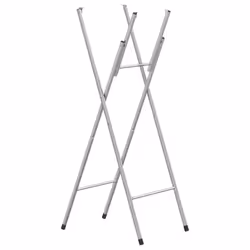 vidaXL Folding Bar Table Legs Silver Galvanised Steel Folding Bistro Table Leg