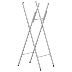 vidaXL Folding Bar Table Legs Silver Galvanised Steel Folding Bistro Table Leg