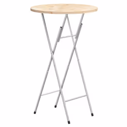 vidaXL Folding Bar Table Legs Silver Galvanised Steel Folding Bistro Table Leg