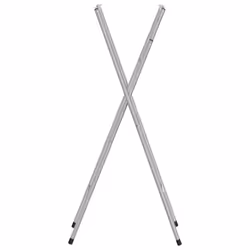 vidaXL Folding Bar Table Legs Silver Galvanised Steel Folding Bistro Table Leg - Additional view 5