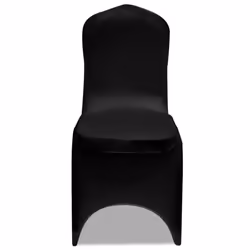 vidaXL 24x Chair Cover Folding Black Folding Universal Banquet Party Slipcover