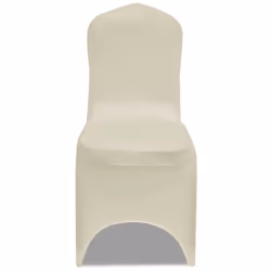 vidaXL 18x Chair Cover Folding Cream Folding Universal Banquet Party Slipcover