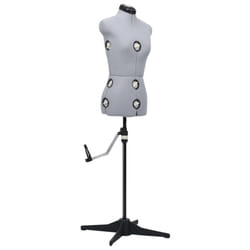 vidaXL Adjustable Dress Form Female Grey S Size 33-40 Dressmaking Mannequin