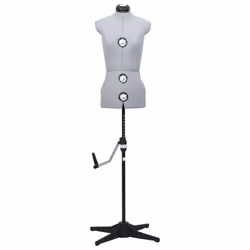 vidaXL Adjustable Dress Form Female Grey S Size 33-40 Dressmaking Mannequin - Additional view 3