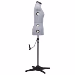 vidaXL Adjustable Dress Form Female Grey S Size 33-40 Dressmaking Mannequin - Additional view 4