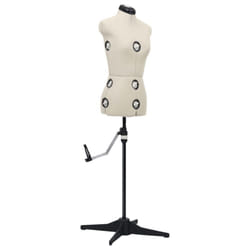 vidaXL Adjustable Dress Form Female Cream S Size 33-40 Dressmaking Mannequin