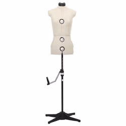 vidaXL Adjustable Dress Form Female Cream S Size 33-40 Dressmaking Mannequin