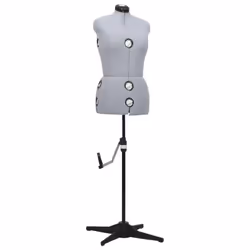 vidaXL Adjustable Dress Form Female Grey M Size 40-46 Dressmaking Mannequin