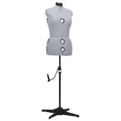 vidaXL Adjustable Dress Form Female Grey M Size 40-46 Dressmaking Mannequin