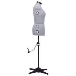 vidaXL Adjustable Dress Form Female Grey M Size 40-46 Dressmaking Mannequin - Additional view 4