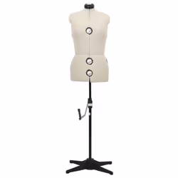 vidaXL Adjustable Dress Form Female Cream M Size 40-46 Dressmaking Mannequin - Additional view 3