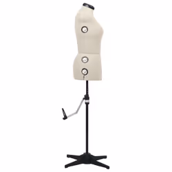 vidaXL Adjustable Dress Form Female Cream M Size 40-46 Dressmaking Mannequin - Additional view 4