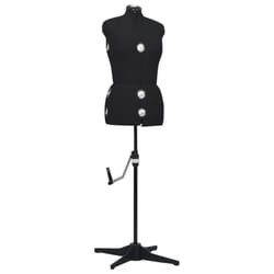 vidaXL Adjustable Dress Form Female Black M Size 40-46 Dressmaking Mannequin