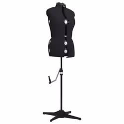 vidaXL Adjustable Dress Form Female Black M Size 40-46 Dressmaking Mannequin
