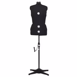 vidaXL Adjustable Dress Form Female Black M Size 40-46 Dressmaking Mannequin
