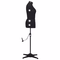 vidaXL Adjustable Dress Form Female Black M Size 40-46 Dressmaking Mannequin - Additional view 4