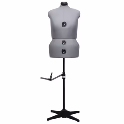 vidaXL Adjustable Dress Form Female Grey L Size 44-50 Dressmaking Mannequin