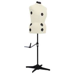 vidaXL Adjustable Dress Form Female Cream L Size 44-50 Dressmaking Mannequin