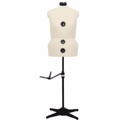 vidaXL Adjustable Dress Form Female Cream L Size 44-50 Dressmaking Mannequin