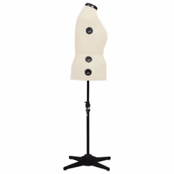vidaXL Adjustable Dress Form Female Cream L Size 44-50 Dressmaking Mannequin