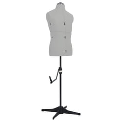 vidaXL Adjustable Dress Form Male Grey Size 37-45 Home Dressmaking Mannequin