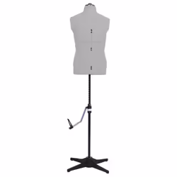 vidaXL Adjustable Dress Form Male Grey Size 37-45 Home Dressmaking Mannequin