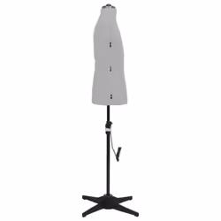 vidaXL Adjustable Dress Form Male Grey Size 37-45 Home Dressmaking Mannequin