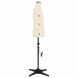 vidaXL Adjustable Dress Form Male Cream Size 37-45 Home Dressmaking Mannequin