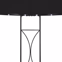 vidaXL Gazebo Anthracite Round Sturdy Outdoor Garden Canopy Shelter Party Tent - Additional view 4